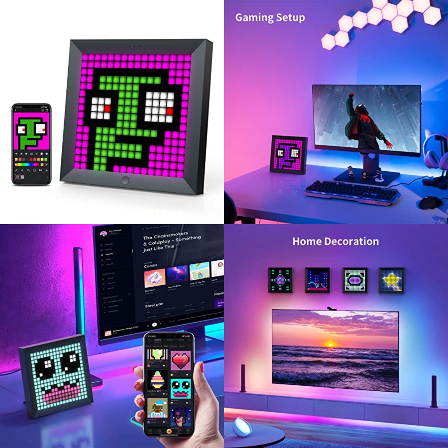 Pc Gaming Desk - LED Light Pixel Display Panel Suit
