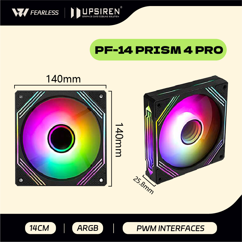 Argb Case Fan - UPSIREN PF-14 PRISM 4PRO Computer Chassis