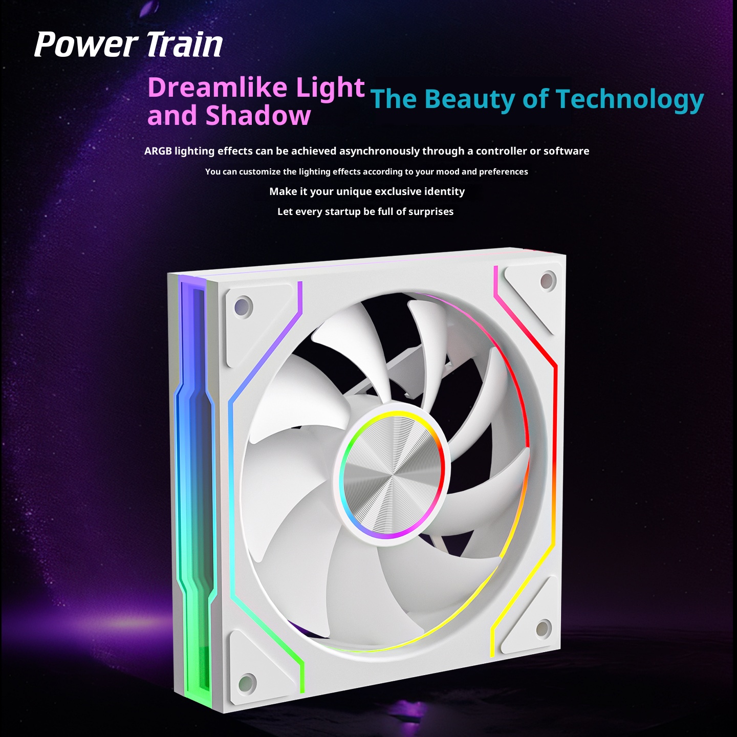 Power Train PRISM 9 PRO Comput - огляд і ціна Argb Case Fan