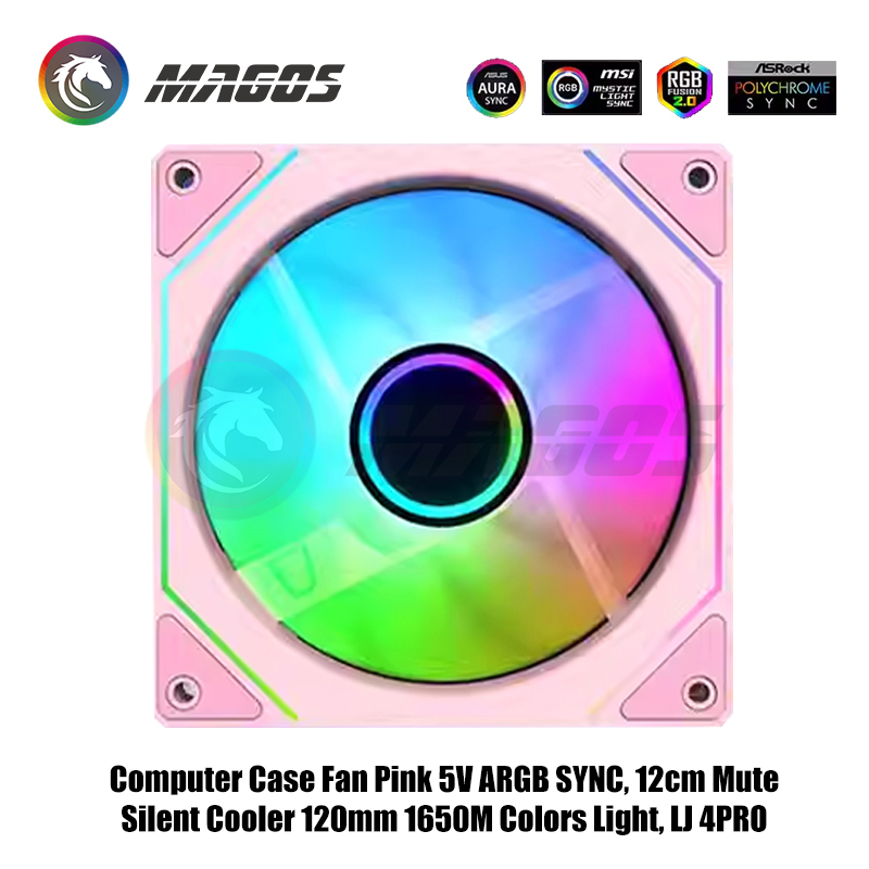 Computer Case Fan Pink 5V ARGB - огляд і ціна Argb Case Fan